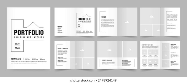 Architektur Portfolio oder Portfolio Layout Vorlage Design