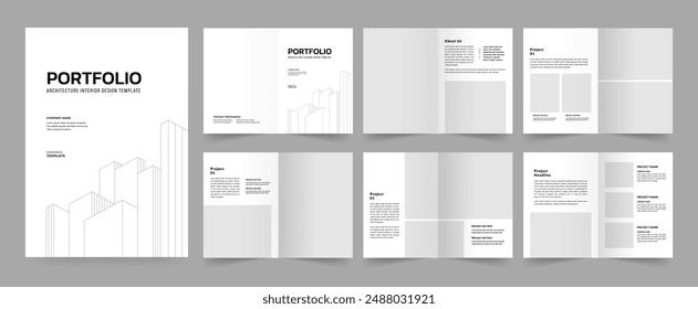 Architecture portfolio or portfolio layout template design