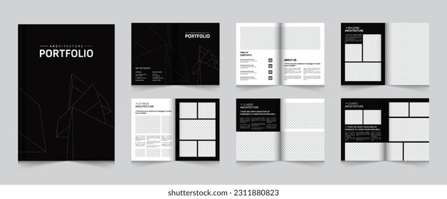 Architecture Portfolio Layout Template or Interior Portfolio Design
