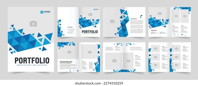 Architecture portfolio layout. Use for Architecture Portfolio, Interior Portfolio, photography Portfolio, brochure.