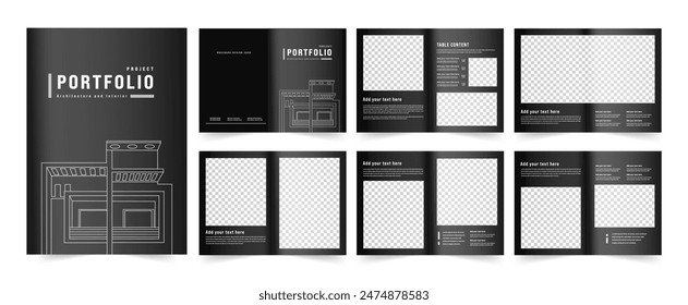 Architecture Portfolio Magazine Design, a4 standard size print ready brochure template