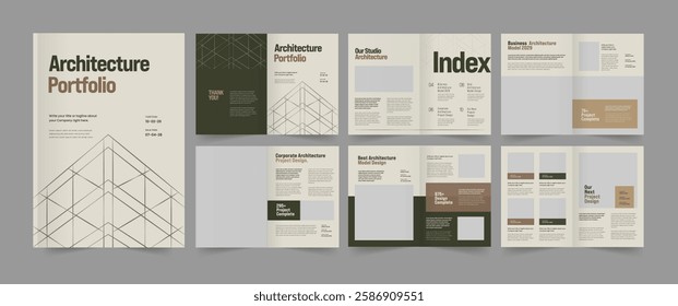 architecture portfolio modern architect portfolio template interior portfolio architecture photo album architecture brochure layout.