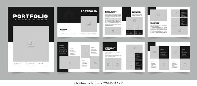Architektur-Portfolio oder Portfolio- oder Mehrzweck-Portfolio-Design.