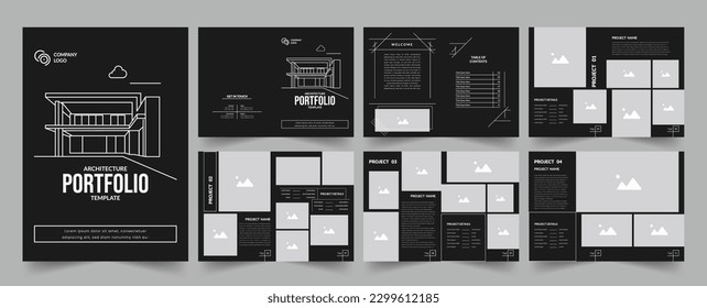 Architecture portfolio and professional interior portfolio design template