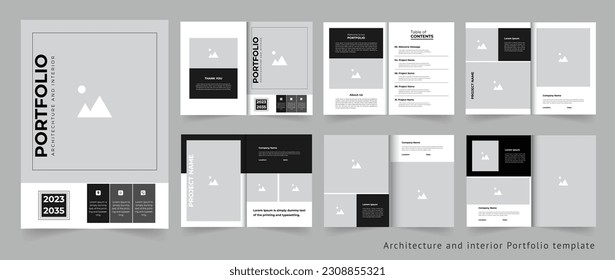 Architecture portfolio project portfolio or booklet template