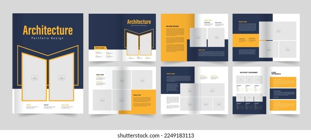 Architecture Portfolio Template or A4 Portfolio Template 
