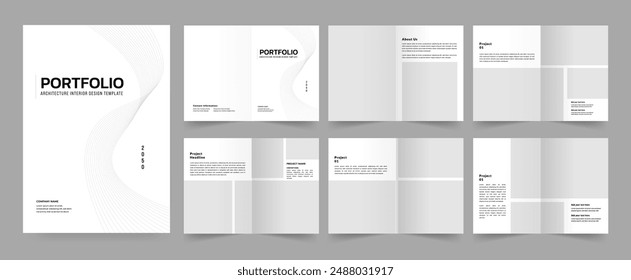 Architecture Portfolio Template, a4 standard size print ready brochure template