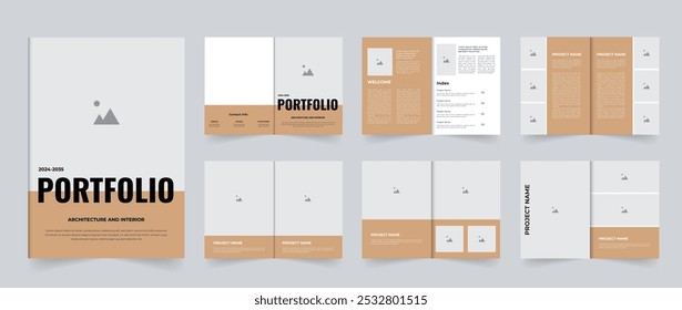 Architecture portfolio template building architecture or interior portfolio template