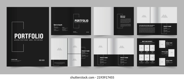 Architecture portfolio or portfolio template design - Shutterstock ID 2193917455