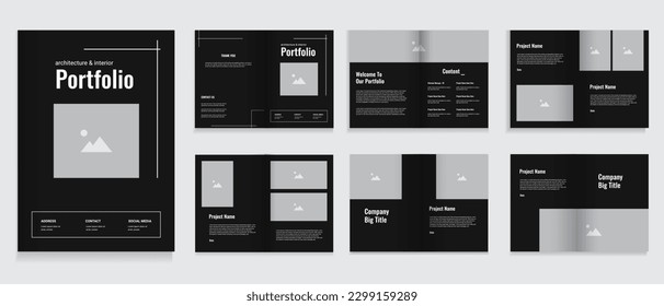 Architecture portfolio template design or portfolio template