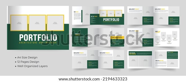 Architecture Portfolio Portfolio Template Design Stock Vector (Royalty ...