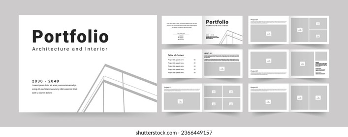 Architecture portfolio or portfolio template design, Business portfolio