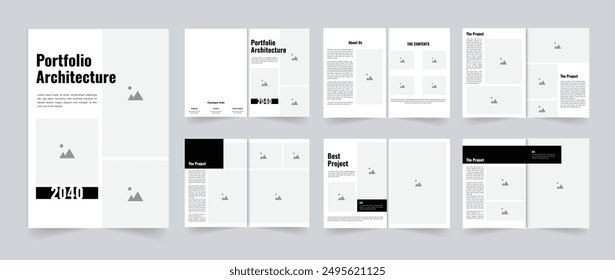 Architecture Portfolio template design or interior portfolio book design