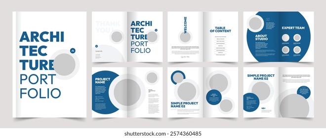 Architecture Portfolio Template, Portfolio Design for Architecture and Interior, A4 Size Brochure