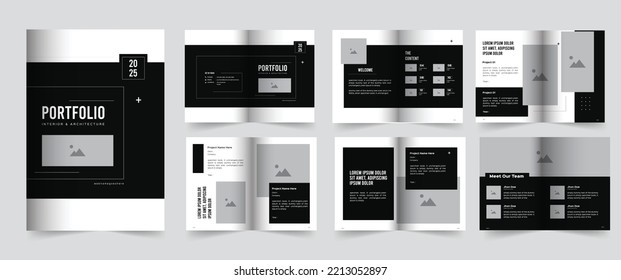 Architecture portfolio or portfolio template design, professional portfolio design template