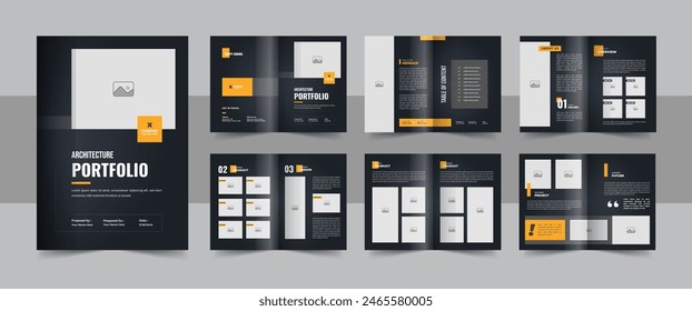 Architecture portfolio template or interior brochure template design, architecture and interior brochure design. Use for architecture portfolio, interior portfolio, business portfolio.