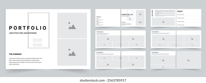 Architecture portfolio template landscpe design 12 pages