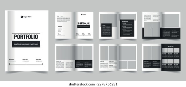 Architecture portfolio. Use for photography Portfolio, graphic design portfolio, Interior portfolio template design