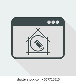 Architecture project flat icon