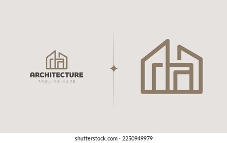 Architecture Real Estate Logo Template. Universal creative premium symbol. Vector illustration. Creative Minimal design template. Symbol for Corporate Business Identity