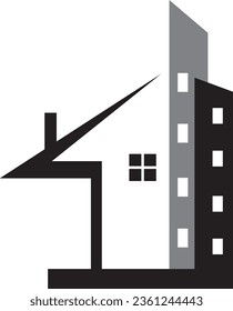 architecture real estate logo vector illustration  - logo design - transparent background - eps file