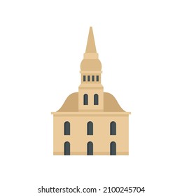 Architecture Riga building icon. Flat illustration of architecture Riga building vector icon isolated on white background