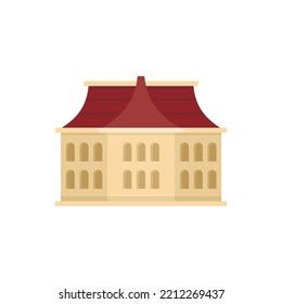 Architecture sightseeing icon. Flat illustration of Architecture sightseeing vector icon isolated on white background