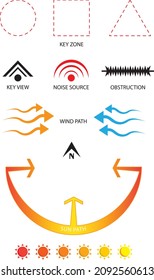 Architecture Site Analysis - Architecture Diagram, Architecture Symbol, Architecture Icon. Site Analysis In Architectural Design Concept