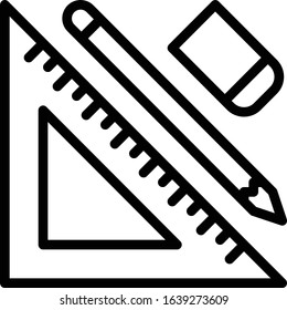 Architecture - Study subject icon set. High quality outline vector illustration for website and mobile application.