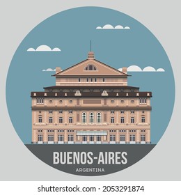 The architecture of the theater in the capital of Argentina - Buenos Aires