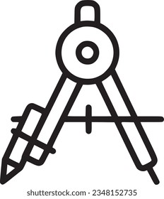 Architecture tools vector icon, designer 
 tool icon, UI, UX,  educational gadget illustrationt, EPS