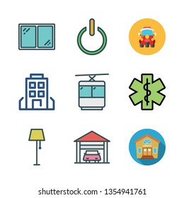 architecture vector icon set