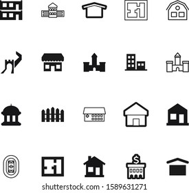 architecture vector icon set such as: barrier, shopping, medicine, medical, fitness, classic, modular, summer, panel, mall, buildings, commercial, china, knowledge, glossy, ambulatory, nobody