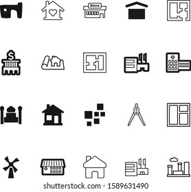 Architecture Vector Icon Set Such Pictogram Stock Vector (Royalty Free ...