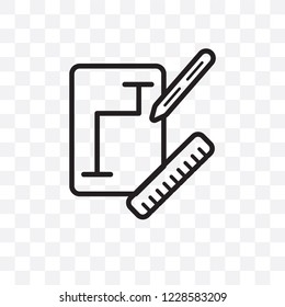 Architecture vector linear icon isolated on transparent background, Architecture transparency concept can be used for web and mobile