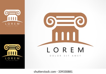 Architecture - vector logo concept. Antique column abstract sign