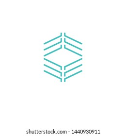 Architecture vector logo. Construction logo. Linear geometric icon