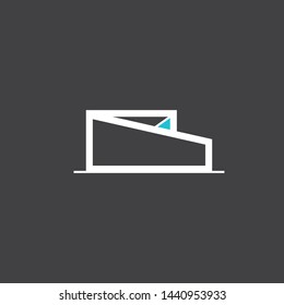 Architecture vector logo. Construction logo. Linear geometric icon