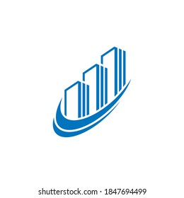 Vector de arquitectura, logotipo inmobiliario