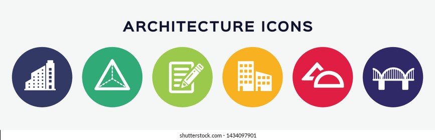 Architecture vector set of icons.