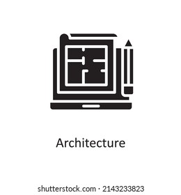 Architecture vector Solid Icon Design illustration. Educational Technology Symbol on White background EPS 10 File