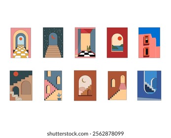 Architecture Wall Art Element Set