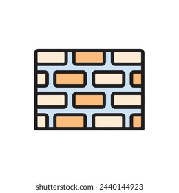 Ilustración vectorial de icono de pared de arquitectura