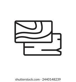Ilustración vectorial de contorno de madera de arquitectura