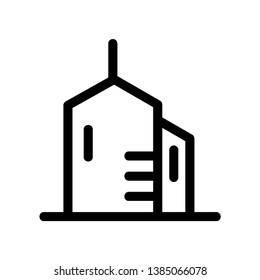 Architectureicons such as bridge, building, crane, fence, home, plan, door, bank - Vector