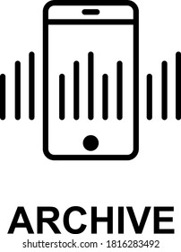 Icono de Análisis de archivo, icono de archivo. Símbolo de archivo con teléfono móvil.
