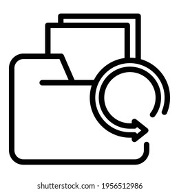 Archive backup icon. Outline Archive backup vector icon for web design isolated on white background