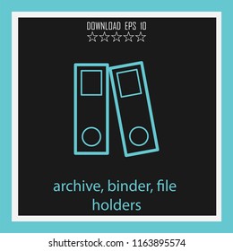archive, binder, file holders  vector icon