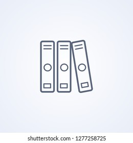 Archive, binders, vector best gray line icon on white background, EPS 10