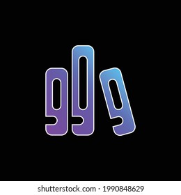 Archive blue gradient vector icon